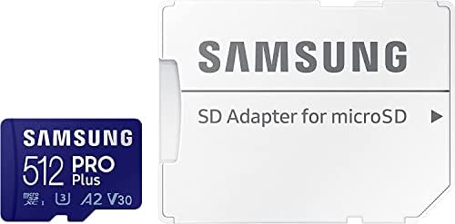 Samsung PRO Plus microSD 512GB Hafıza Kartı DJI Osmo Action 2, Action 3 Aksiyon Kamerası (MB-MD512KA) C10 U3 A2 V30 4K UHD