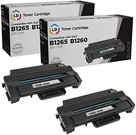 LD Ürünleri Uyumlu Toner Kartuşu Dell 331-7328 için Yedek Yüksek Verim (Siyah, 2-Pack) kullanım için Lazer B1265dfw ve Çok