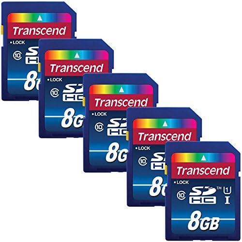 Transcend 8GB SDHC Hafıza Kartı Premium Sınıf 10 UHS-I (5'li Paket) TS8GSDU1-En Değerli Paket