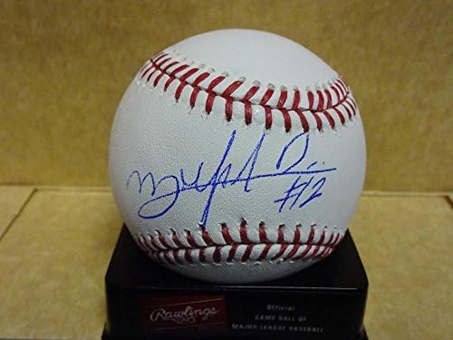 Michael Deleon Texas Rangers, coa İmzalı Beyzbol Topları ile İmzalı ML Beyzbol İmzaladı