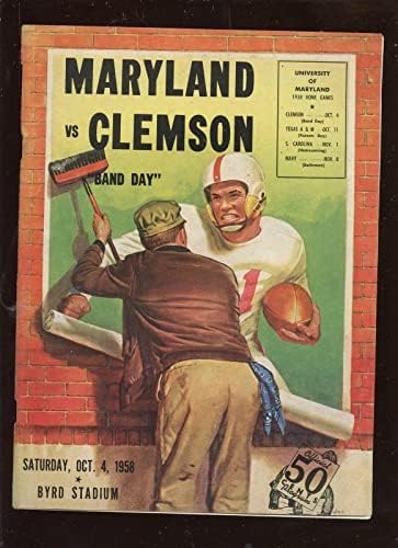 4 Ekim 1958 NCAA Futbol Programı Maryland-Clemson EXMT-Üniversite Programları
