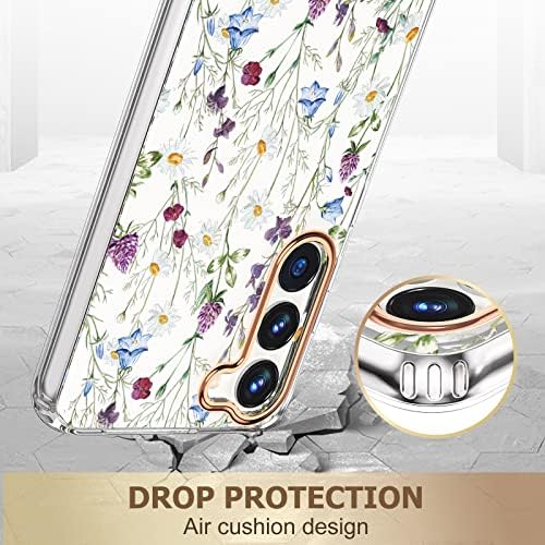 Samsung Galaxy S23 Plus Çiçek Kılıfıyla Uyumlu MİLPROX, Kızlar Kadınlar için Sevimli Kılıf Tasarımı, Samsung Galaxy S 23