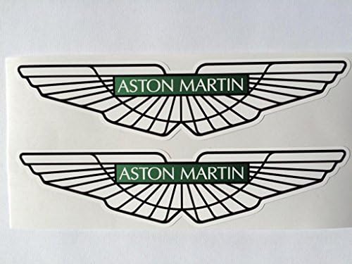 2 Aston Martin Kanatları Yeşil Ekleme 5 Kalıp Kesim Çıkartmaları