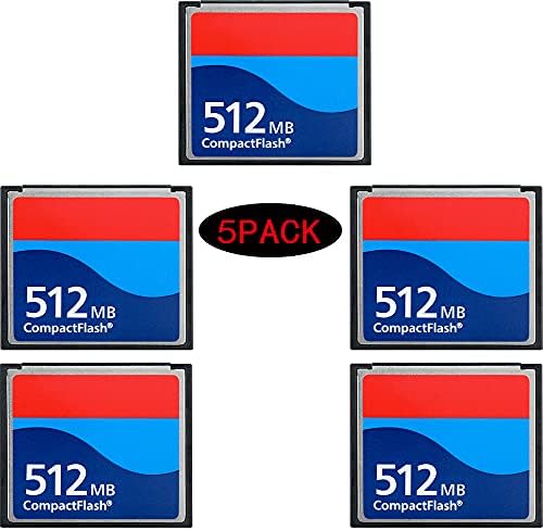 Beş Paket 512MB CompactFlash Bellek Kartı Dijital Kamera Kartı Endüstriyel Sınıf Kart