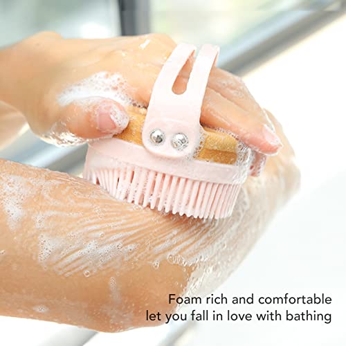 Silikon Vücut Scrubber, Silikon Masaj Banyo Fırçası Köpürtücü İyi Nazik Vücut Exfoliator Banyo Fırçaları El Temizleme Cilt
