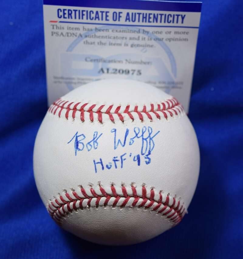 Bob Wolff HOF 95 PSA DNA Coa İmzası Major League OML İmzalı Beyzbol