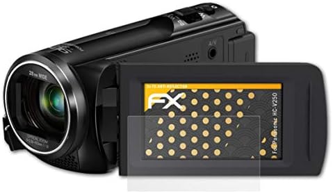 Panasonic HC-V250 Ekran Koruyucu Film ile Uyumlu atFoliX Ekran Koruyucu, Yansıma Önleyici ve Şok Emici FX Koruyucu Film (3X)