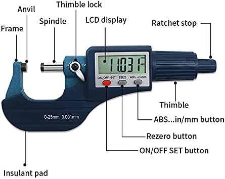 XBWEI 0-25/25-50/50-75/100 Mm Mikron Dijital Dış Mikrometre Elektronik mikrometre göstergesi 0.001 Mm Dijital Araçları Kumpas