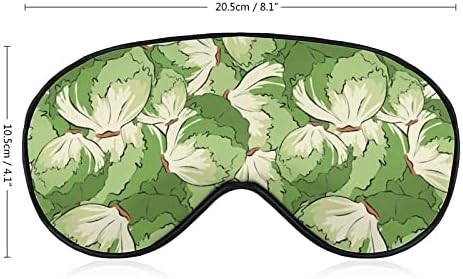 Karikatür brokoli desen Uyku Maskesi Göz Maskesi ayarlanabilir elastik kayış ile rahat ve yumuşak uyku göz kapağı ışığı engelle