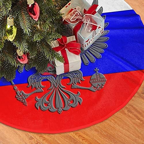 Noel Ağacı Etek, 30-48 İnç Rus Kartal Amblemi Bayrak Ağacı Mat Noel Süslemeleri için Tatil Parti Süsler