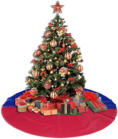 Noel Ağacı Etek, 30-48 İnç Haiti Bayrağı Ağacı Mat Noel Süslemeleri için Tatil Parti Süsler