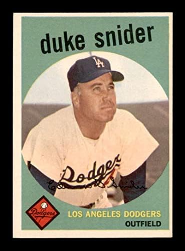 20 Duke Snider - 1959 Topps Beyzbol Kartları (Yıldız) Dereceli ESKİ + - Beyzbol Slabbed İmzalı Eski Kartlar