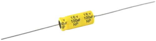 NTE Elektronik NPA3. 3M50 Serisi NPA Alüminyum Polarize Olmayan elektrolitik kondansatör, 20 % Kapasite Toleransı, Eksenel