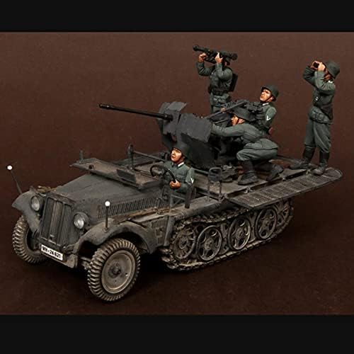 Goodmoel 1/35 İKINCI dünya savaşı Alman Tankı Asker Reçine Şekil (5 Kişi, Tank Yok) / Demonte ve Boyasız Asker Minyatür Kiti