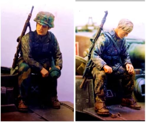 [1/35] Reçine şekilli kalıp İKINCI dünya savaşı Alman Askerleri Reçine model seti (2 Kişi) demonte ve boyasız //p6pj-11