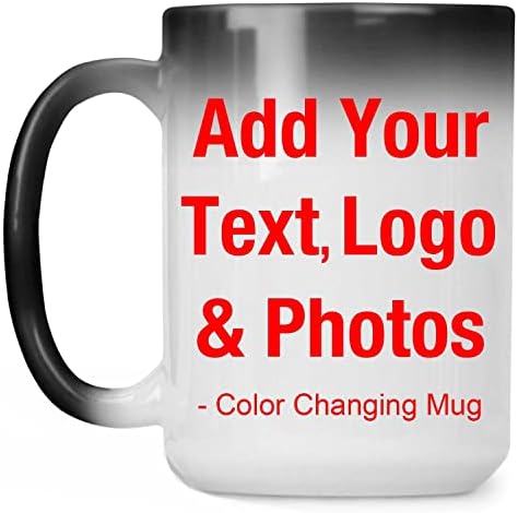 Kişiye Özel Renk Değiştiren Kupa, Fotoğraflı Metin Logo Resim Görüntüsü Ekle, 15oz Kişiye Özel Isıya Duyarlı Sihirli Çay
