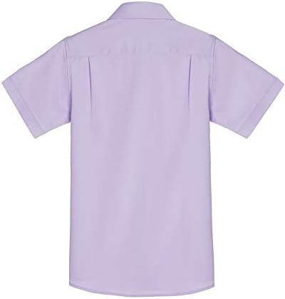 DDİLKE Erkek Kısa Kollu Elbise Gömlek Casual Düğme Aşağı Üniforma Gömlek