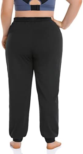 ZERDOCEAN kadın Artı Boyutu Aktif Sweatpants Konik Egzersiz Rahat dinlenme pantolonu Joggers Pantolon Fermuarlı Cepler