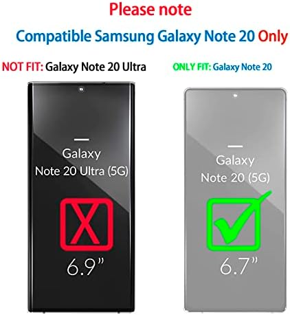 Samsung Galaxy Note 20 5G için Koruyucu Kılıf, Bisbkrar Telefon Kılıfı [Askeri Sınıf] 3'ü 1 arada Darbeye Dayanıklı Sağlam