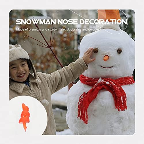 SEWACC 100 Adet Plastik Uzun Kardan Adam Oyuncak Aksesuarları Kardan Adam Oyuncak Burunları Zanaat DIY Burunları Güvenlik