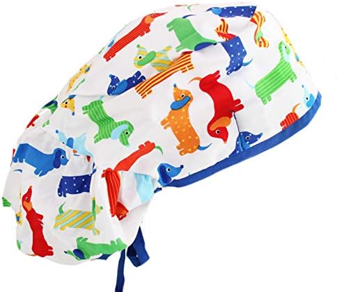 Büyük Saç Kabarık Renkli Weiner Köpek tıbbi fırça Kap Şapka Beyaz