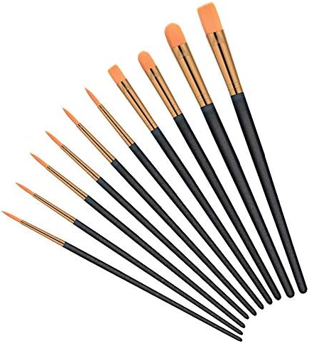 Sanatçı Boya Fırçası Seti-10 Farklı Boyutta boya Fırçası için Uygun Akrilik, Suluboya, Yağ ve Guaj Boyama, Sanatçılar için