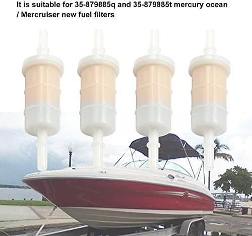 4 Adet Deniz Dıştan Takma sıralı yakit filtresi 879885Q için Yedek Fit Mercury ve Mariner 4 Zamanlı Dıştan Takma 35-879885T