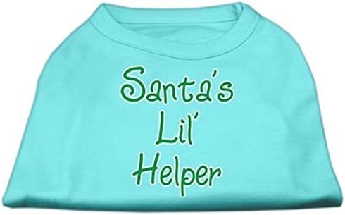 Serap Pet Noel Babalar Küçük Yardımcısı Serigrafi Gömlek Aqua XS (8)