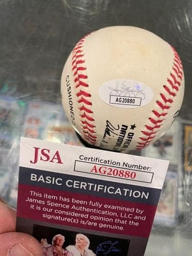 Rusty Staub, Astros Mets Tek İmzalı Resmi Beyzbol Jsa İmzalı Beyzbol Toplarını Sergiliyor