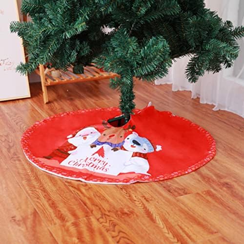 PRETYZOOM 3 pcs Kilim Parti Ren Geyiği Mat Merry Xmas Etek Santa Tatil Wrap Süslemeleri Dekorasyon Favor Ağacı Cm Paspaslar