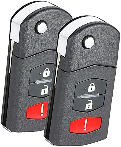 2 ADET Keyecu Değiştirin Kapak Kabuk Uzaktan Anahtar Kutu Fob 3 Düğme Mazda 3 5 6 İçin RX8 CX5 CX7 CX9, (sadece Boş Kabuk)