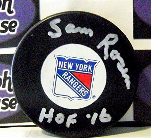 Sam Rosen imzalı Hokey Diski (New York Rangers) HOF 16 İmzalı NHL Disklerini yazdı
