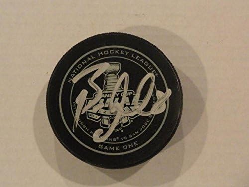 Brian Dumoulin İmzaladı Stanley Kupası Finalleri Resmi Oyun Diski Penguenler - İmzalı NHL Diskleri