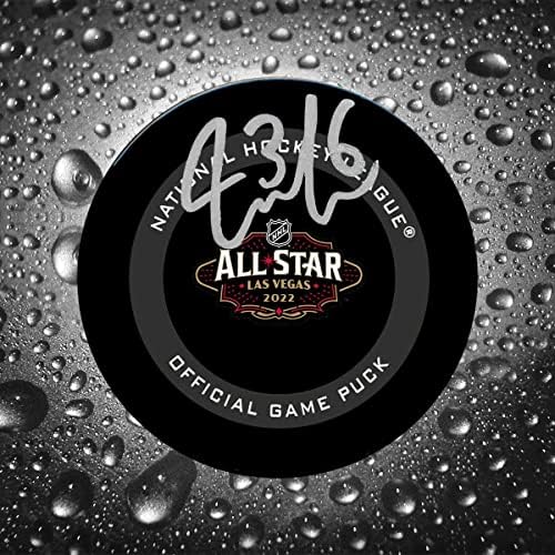 Jack Campbell 2022 NHL All-Star İmzalı Resmi Oyun Diski-İmzalı NHL Diskleri