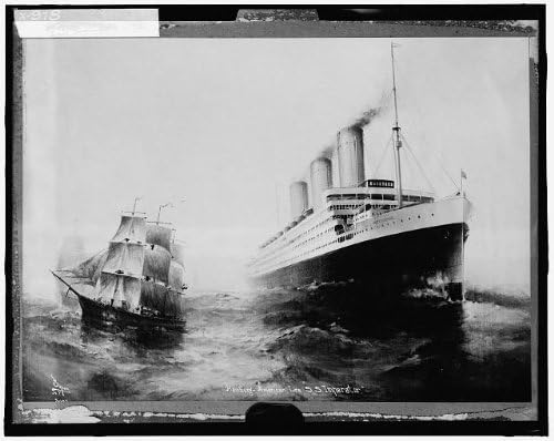 HistoricalFindings Fotoğraf: Hamburg-Amerikan hattı, SS İmparatoru, Vapurlar, Okyanus, Yelkenli Gemiler, Resimler, 1910