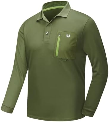 NORTHYARD erkek Golf polo gömlekler Uzun ve Kısa Kollu Hızlı Kuru Atletik Rahat Gömlek Performans Spor Tenis Kuru sağlıklı