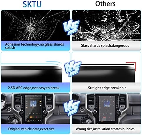 SKTU2013-2022 ile Uyumlu 2023 Dodge Ram 1500 2500 3500 Ekran Koruyucu Uconnect Bilgi-Eğlence Navigasyon Temperli Cam Koruyucu