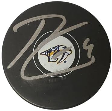 Ryan Ellis imzalı Nashville Predators Logo Hokey Diski 9-İmzalı NHL Diskleri