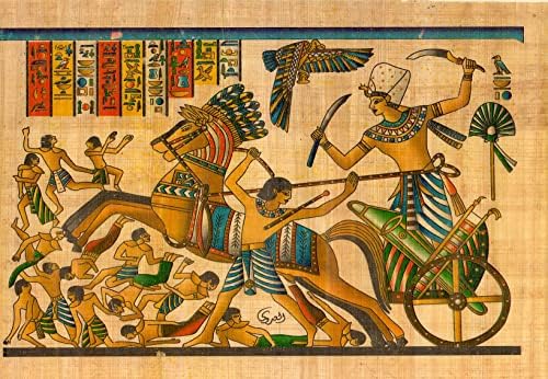 Ramses II Kadeş Savaşı Papirüs Resmi (12X8 inç)