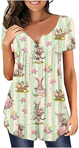 Tekne Boyun Pamuk Çiçek Grafik Seksi Sevimli Pilili Hayvan Tavşan Kostümleri Cosplay Üst Gömlek Kadın Kısa Kollu Üst