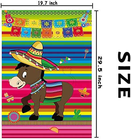 Karnaval Parti Malzemeleri, Pin Kuyruk Eşek Meksika Parti Oyunu, Fiesta Büyük Poster 24 ADET Kuyrukları Çıkartmalar çocuk