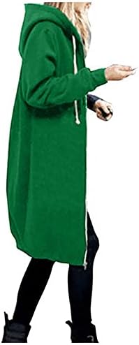 Pamuk Hoody Ladys İş Davlumbazlar Düz Renk Ceketler Bahar Uzun Kollu Tunik Klasik Slim Fit Fermuar Yumuşak