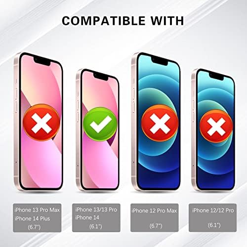Gizlilik ekran koruyucu için iPhone 14 ve 13/13 Pro (6.1 inç), Parlama önleyici, Anti-mavi ışık ve degrade renk gizlilik