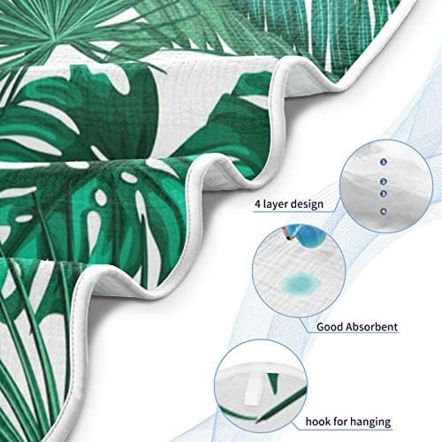 Kıgaı palmiye Yaprakları Bebek Kapşonlu Havlu Saf Pamuk Süper Yumuşak Ultra Emici, Makinede Yıkanabilir-Mükemmel Bebek Kayıt