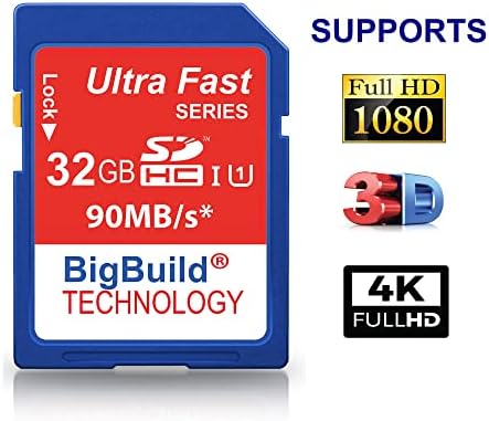 BigBuild Teknolojisi 32 GB Ultra Hızlı 90 mb/s Sınıf 10 SD SDHC Hafıza Kartı Panasonic Lumix DMC-TZ80 Kamera