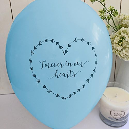 ANGEL & DOVE 25 Mavi Cenaze Balonu 'Sonsuza Dek Kalbimizde' Biyolojik Olarak Parçalanabilir - Anma, Yaşamı Kutlama için