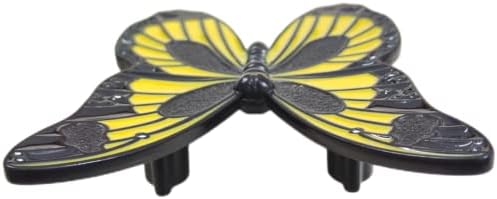 Wannianmu Paketi 4 Vintage Kelebek Dolap Kapı Kolları, Sarı Çekmece Çeker Retro Dekoratif dolap kulpu Kolları Dresser Çekmece