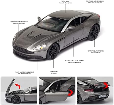 Ölçekli araba Modeli Aston Martin için DB11 AMR Metal Araba Modeli Diecast Alaşım Araçlar geri Çekin ses ışığı 1/32 Oranı