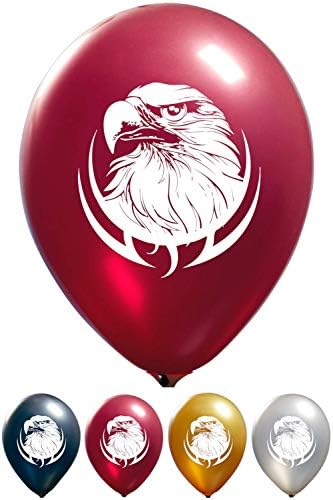 Kartal Balonları - 12 inç Lateks-Doğum Günü Partileri veya Diğer Etkinlikler için 2 Taraflı Baskı (16 Adet) - Hava veya Helyumla