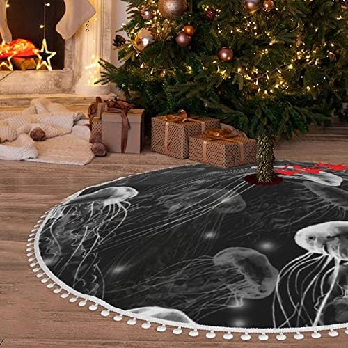 Noel Ağacı Etek Pom Trim ile Büyülü Denizanası Su Altında Tatil noel ev dekorasyonu 30
